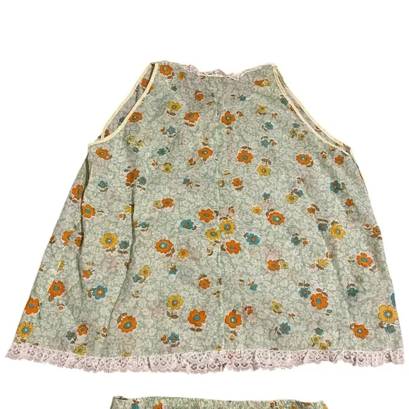 Vintage 1960s Sheer Floral Print Sleepwear Set - Picture 2 of 5